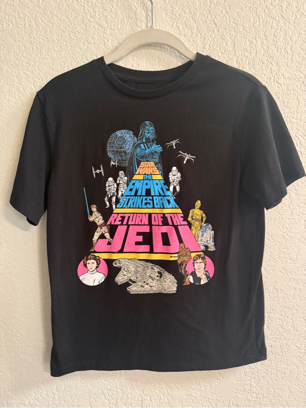 MAD Engine Black Star Wars Logo Tee with Multicolor Accent
